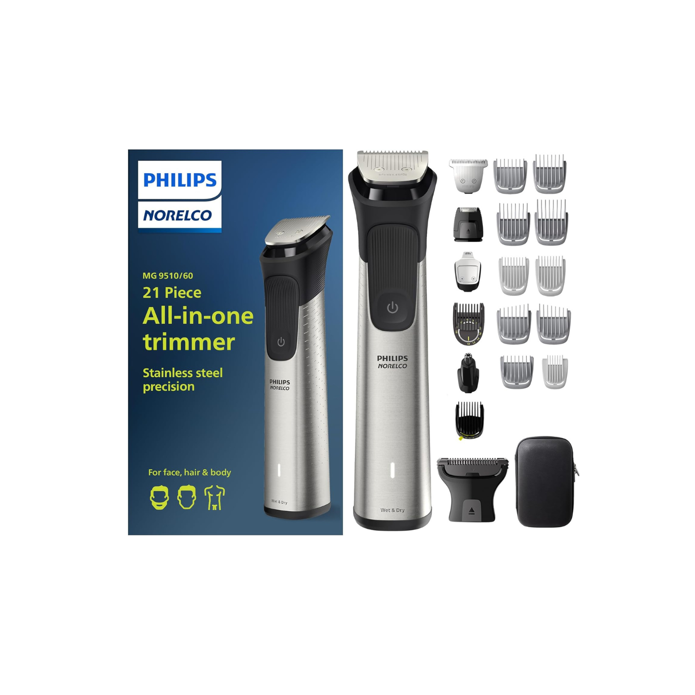 Philips Norelco Multigroom Series 9000, 21 Piece MG9510/60