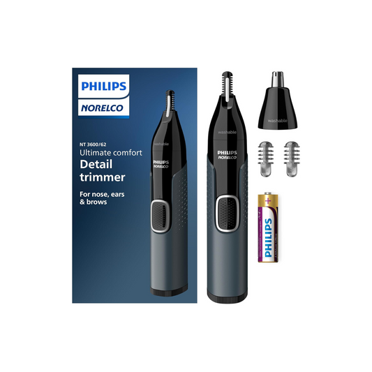 Norelco Philips Nose Trimmer 3000, for Nose, Ears Eyebrows, NT3600/62