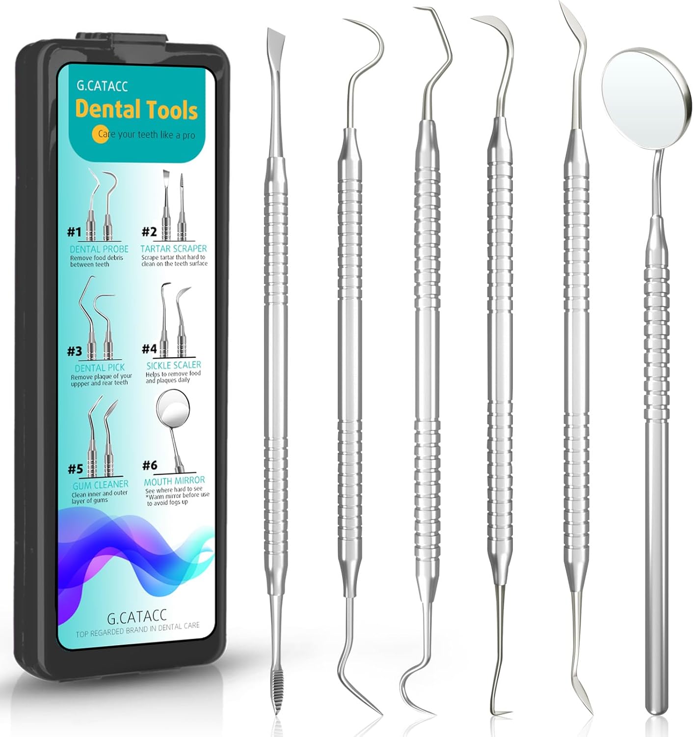 Dental Care Tools, Stainless with Case