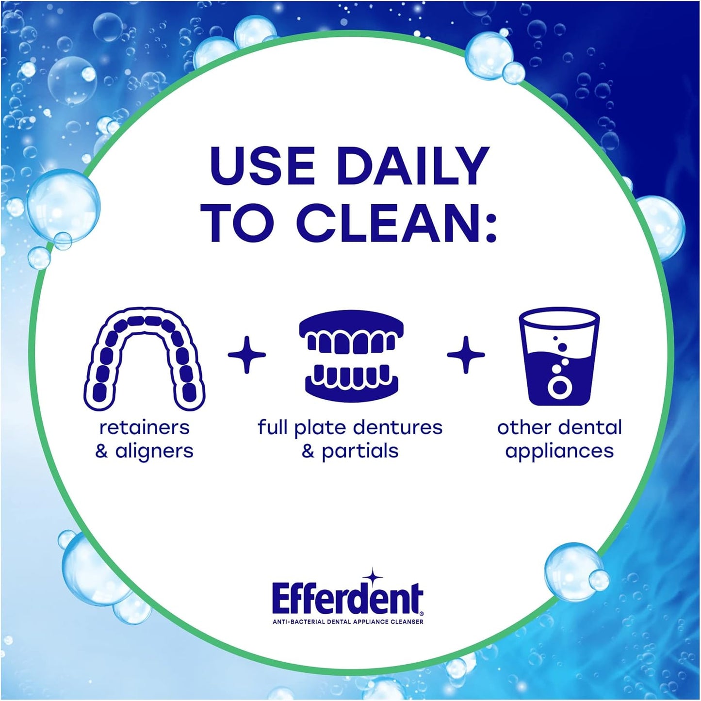 Efferdent Denture Cleanser Tablets Complete Clean 102 Tablets