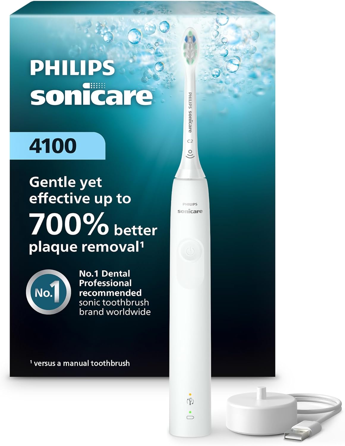 Philips Sonicare 4100 Series Sonic Electric Toothbrush White