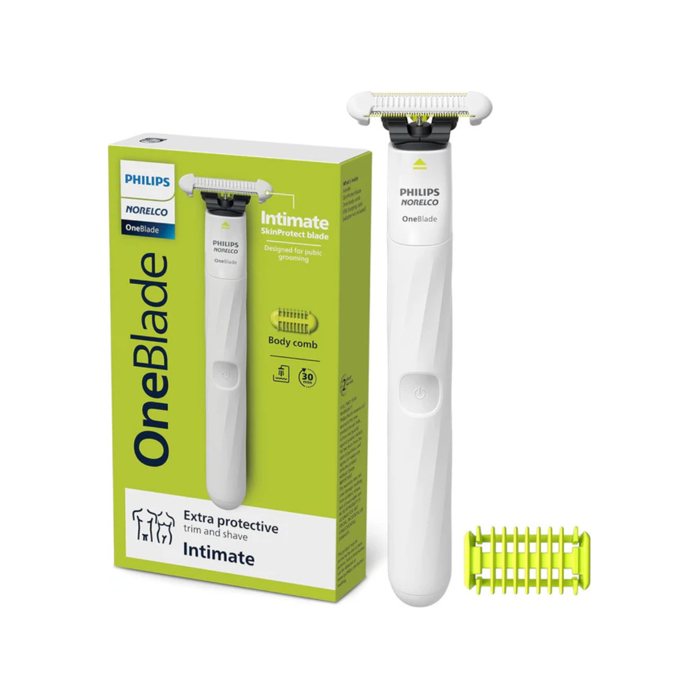Philips Norelco OneBlade Unisex Intimate Personal Groomer USB-A Rechargeable