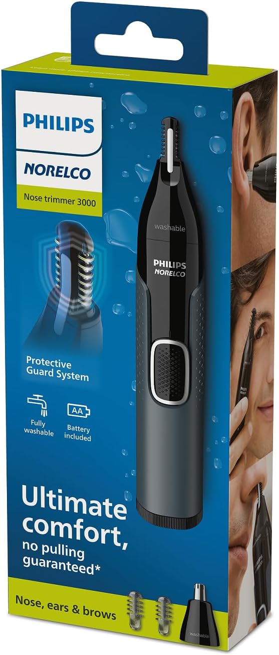 Norelco Philips Nose Trimmer 3000, for Nose, Ears Eyebrows, NT3600/62