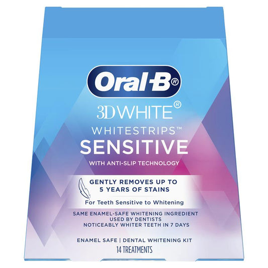 Oral B 3d White Tooth Whitening Whitestrips Sensitive 14 Treatments