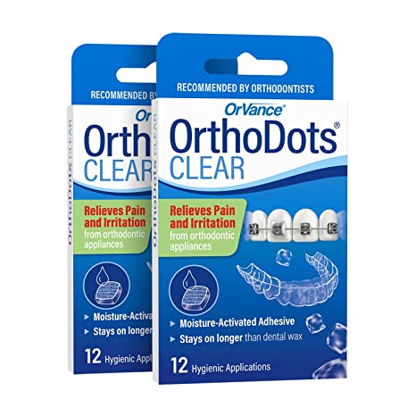 OrthoDots CLEAR Relief for Braces & Aligners 16 PACK