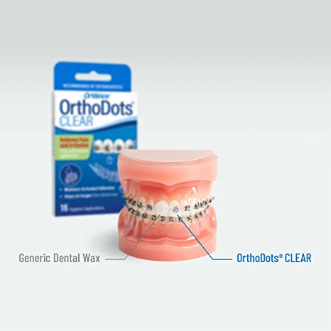 OrthoDots CLEAR Relief for Braces & Aligners 16 PACK