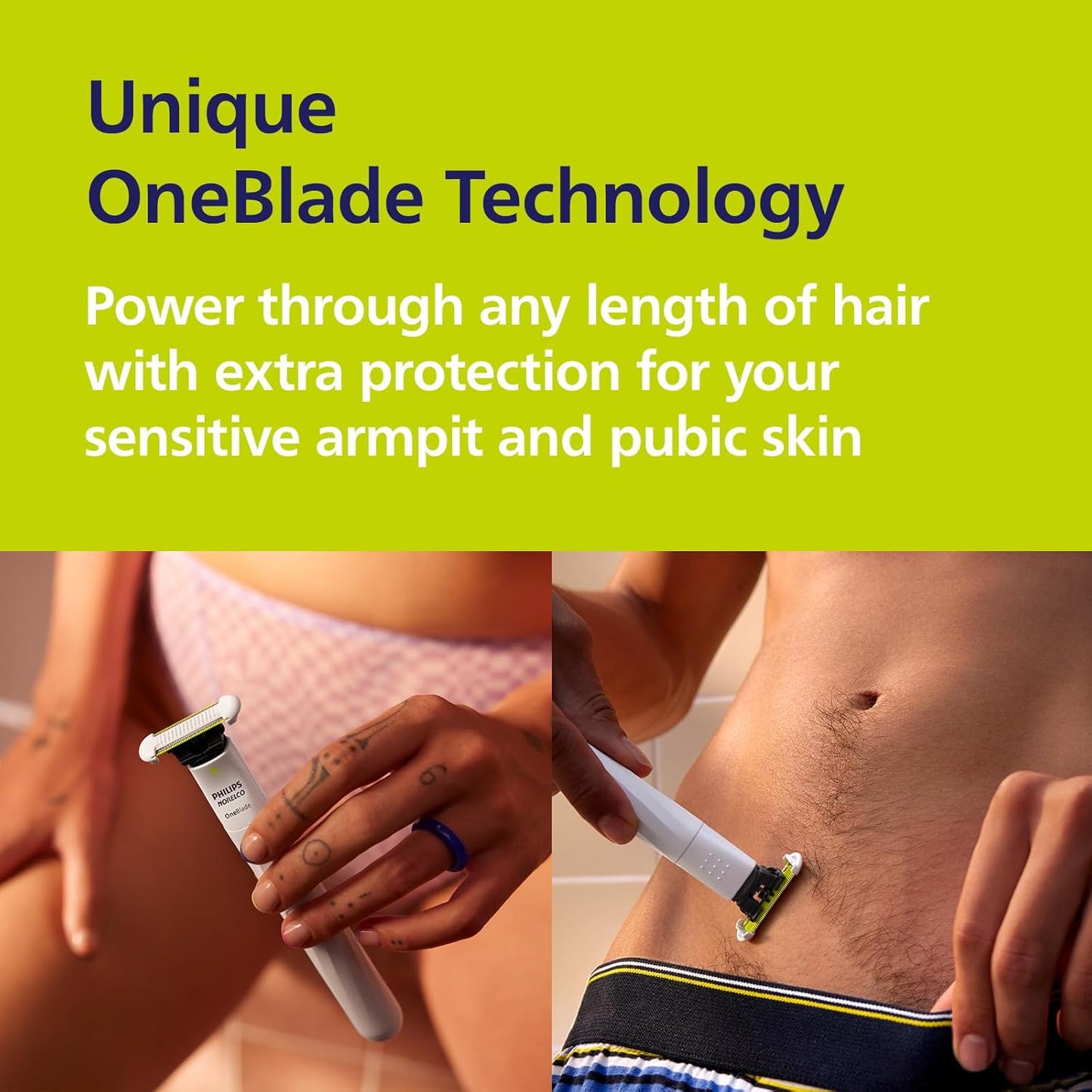 Philips Norelco OneBlade Unisex Intimate Personal Groomer USB-A Rechargeable