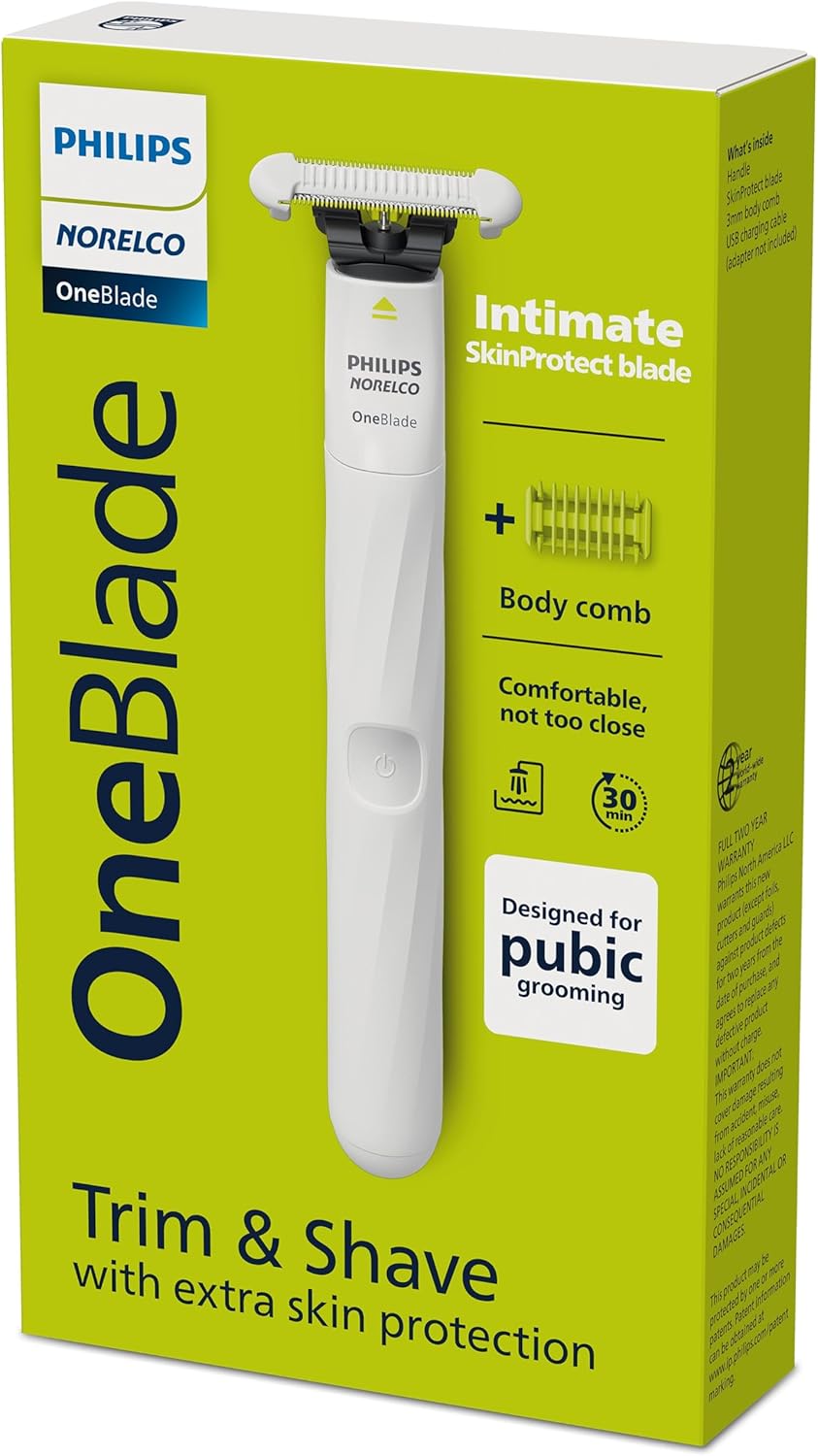 Philips Norelco OneBlade Unisex Intimate Personal Groomer USB-A Rechargeable