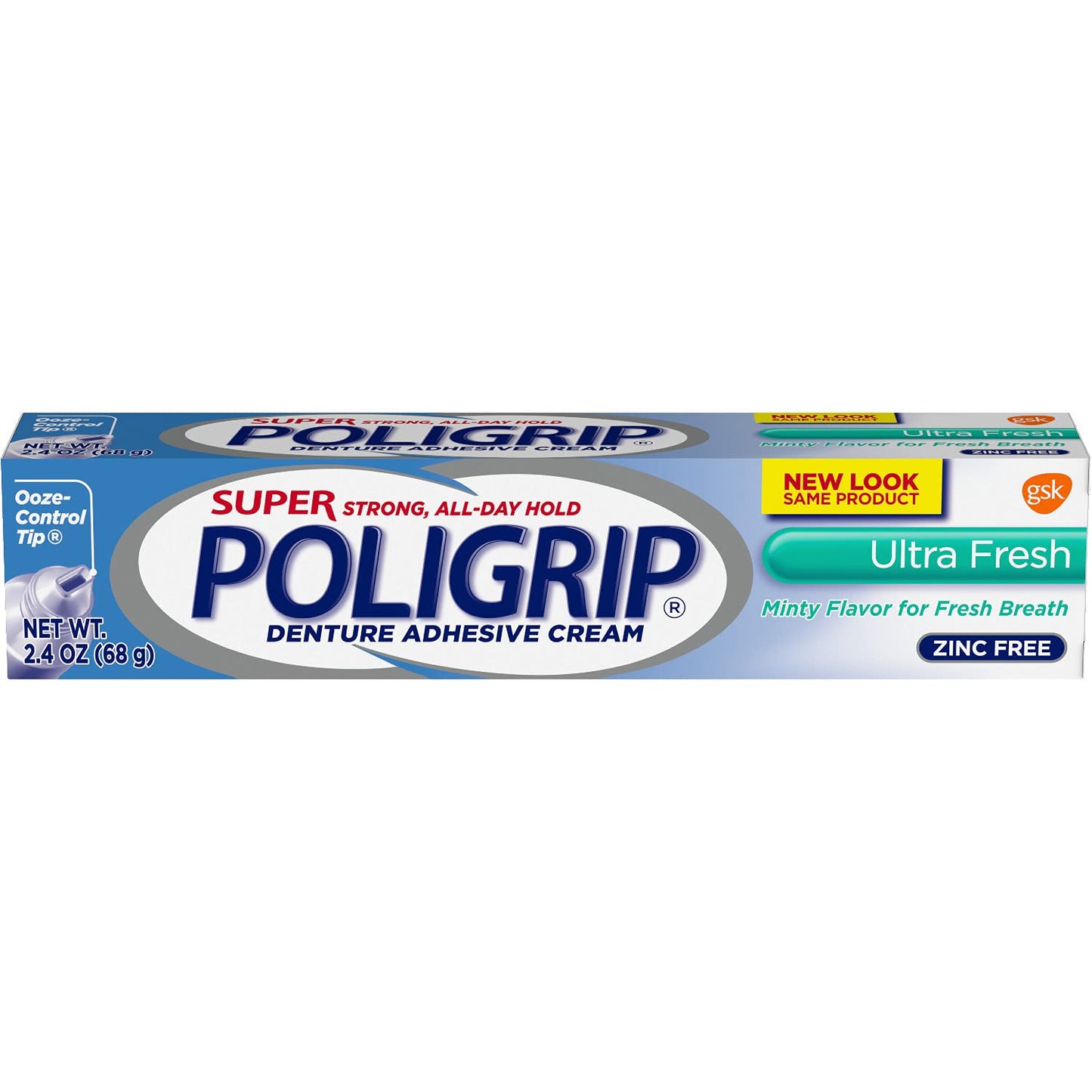 Super POLIGRIP Denture Adhesive Cream Ultra Fresh 68g