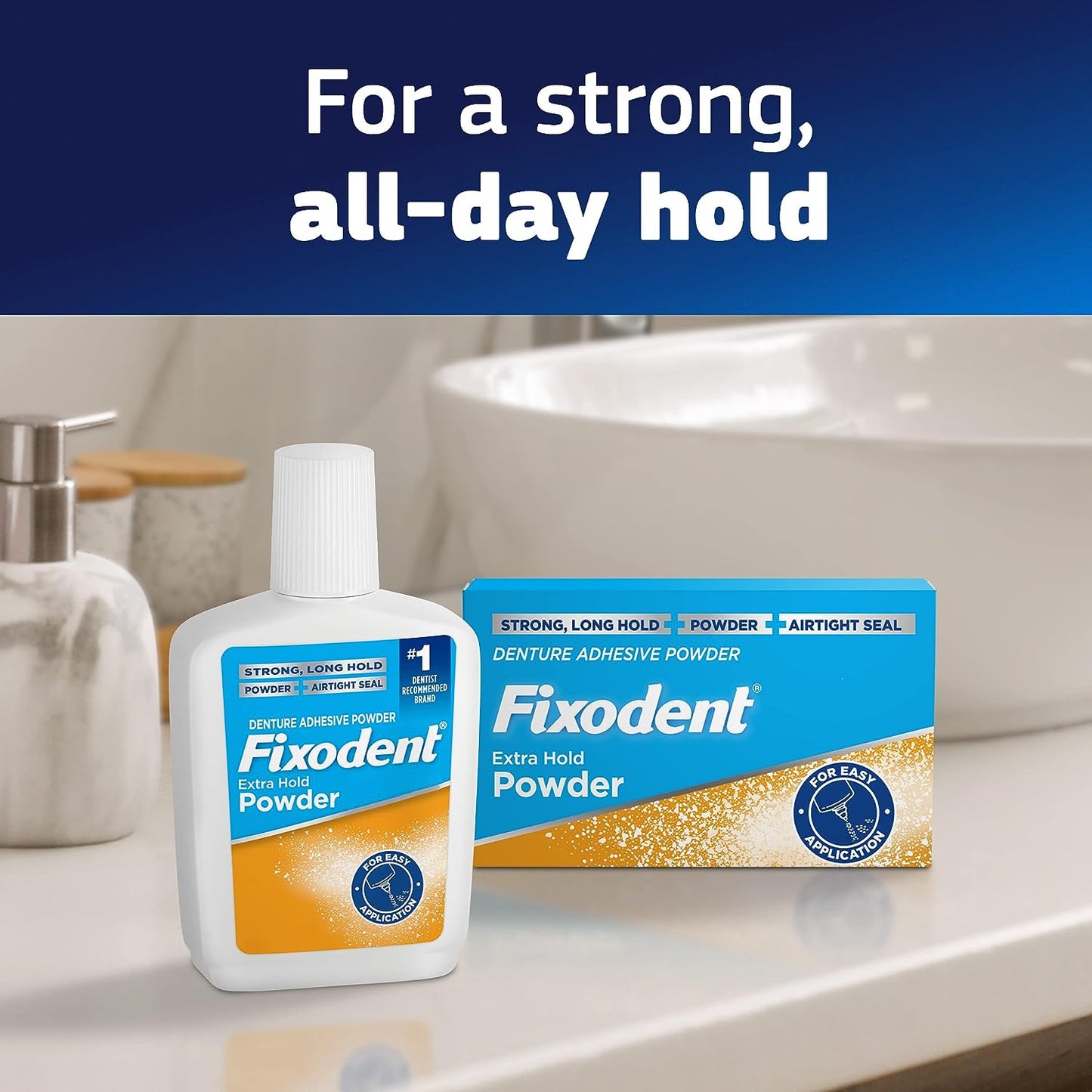 Fixodent Extra Hold Denture Adhesive Powder 76g