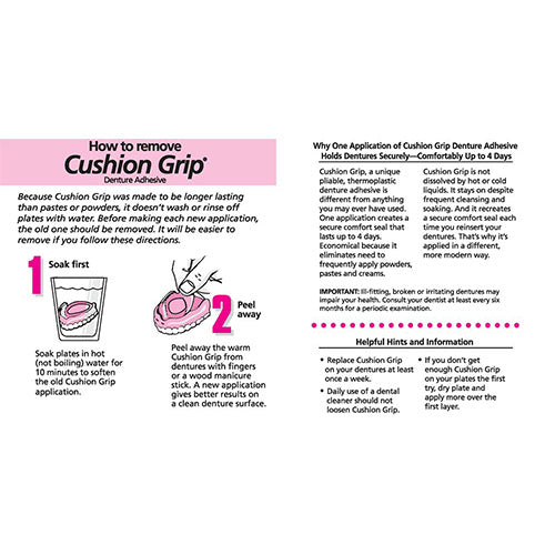 Cushion Grip® Thermoplastic Denture Adhesive