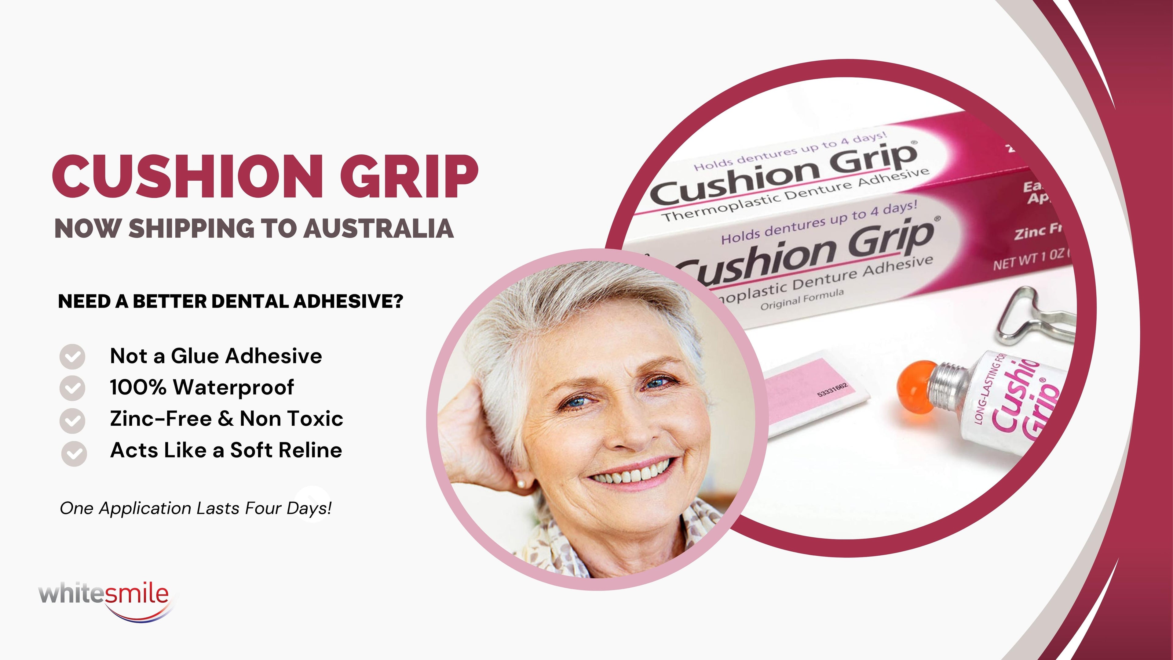 Cushion Grip: Thermoplastic Denture Adhesive, 1 oz 