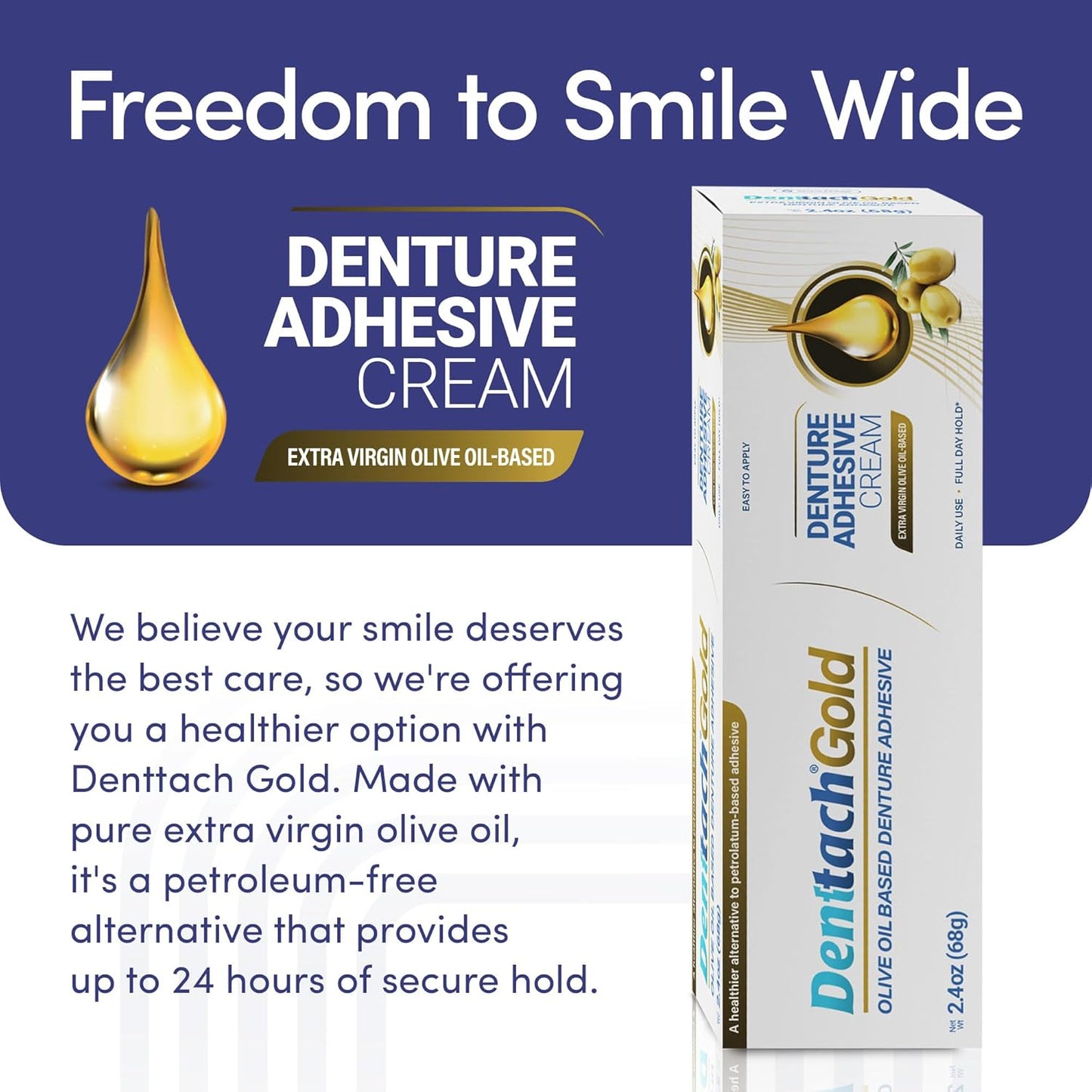 Denttach Gold Denture Cream 68g