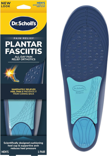 Dr. Scholl’s Plantar Fasciitis Pain Relief Orthotic Insoles Men Size 8-13