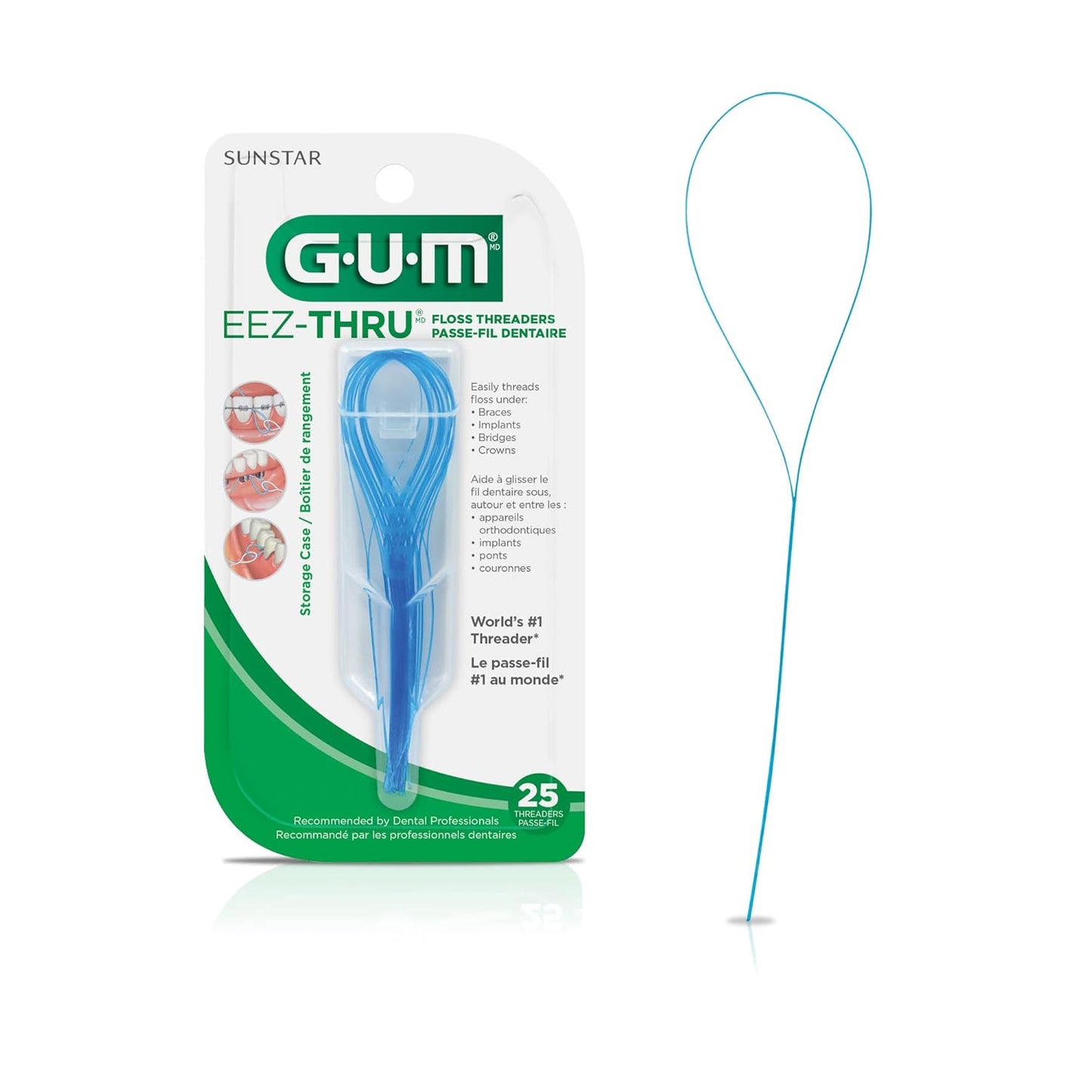 GUM EEZ-Thru Floss Threaders 25 pack
