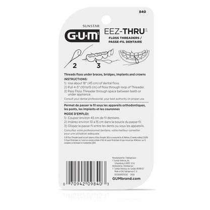 GUM EEZ-Thru Floss Threaders 25 pack