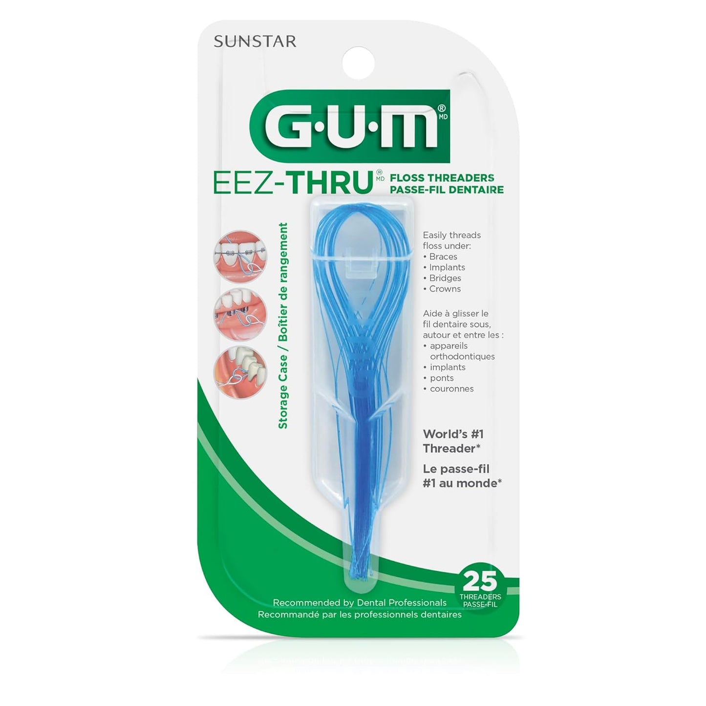 GUM EEZ-Thru Floss Threaders 25 pack