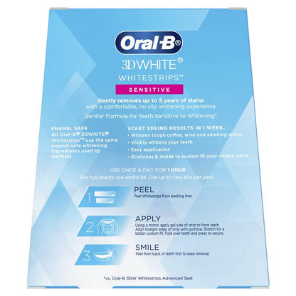 Oral B 3d White Tooth Whitening Whitestrips Sensitive 14 Treatments