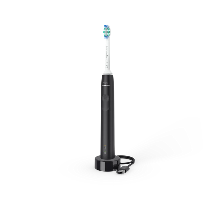 Philips Sonicare 3000 Series Sonic Electric Toothbrush Black Handle