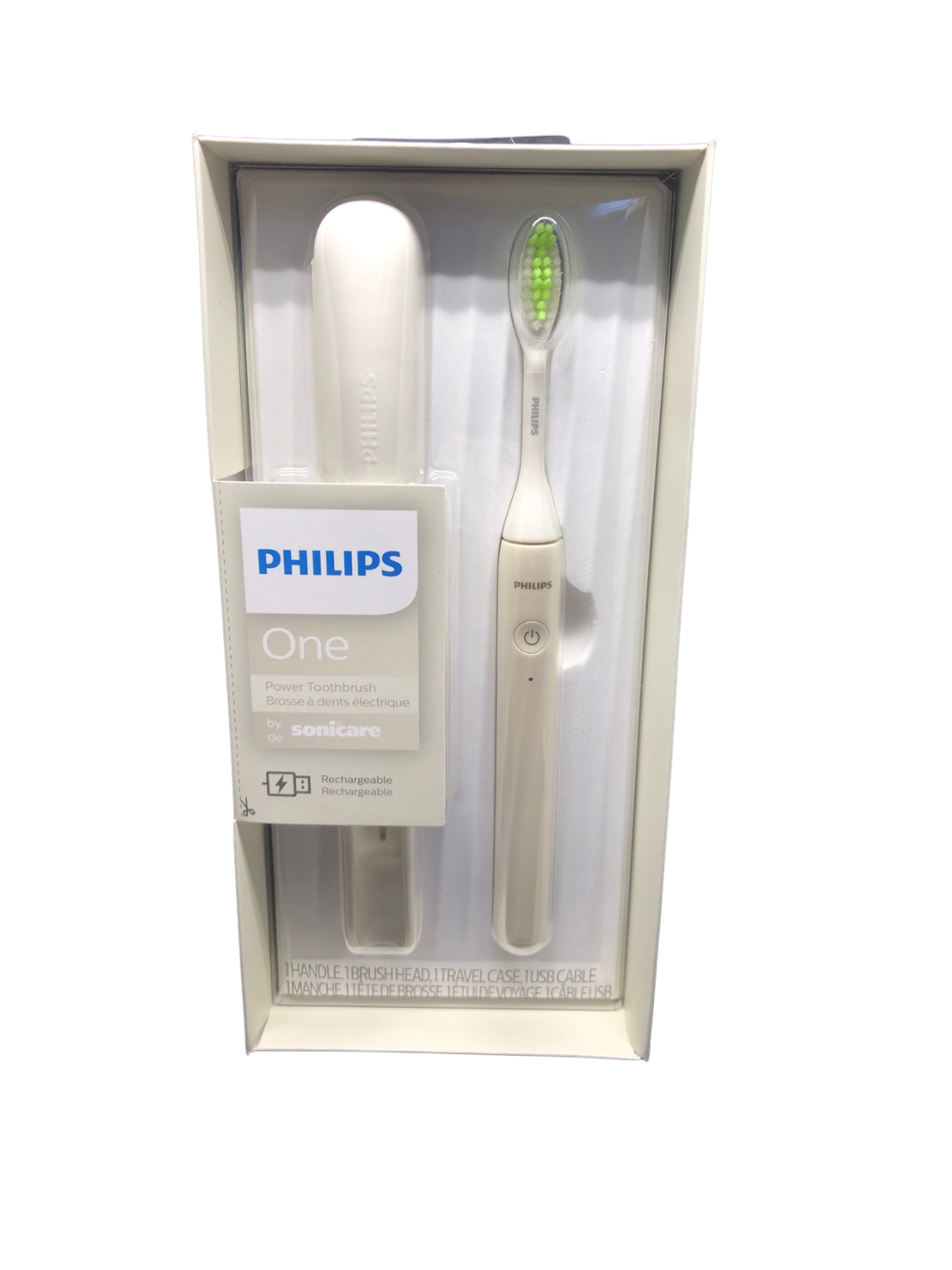 Philips One Rechargeable Toothbrush with Travel Case, SNOW