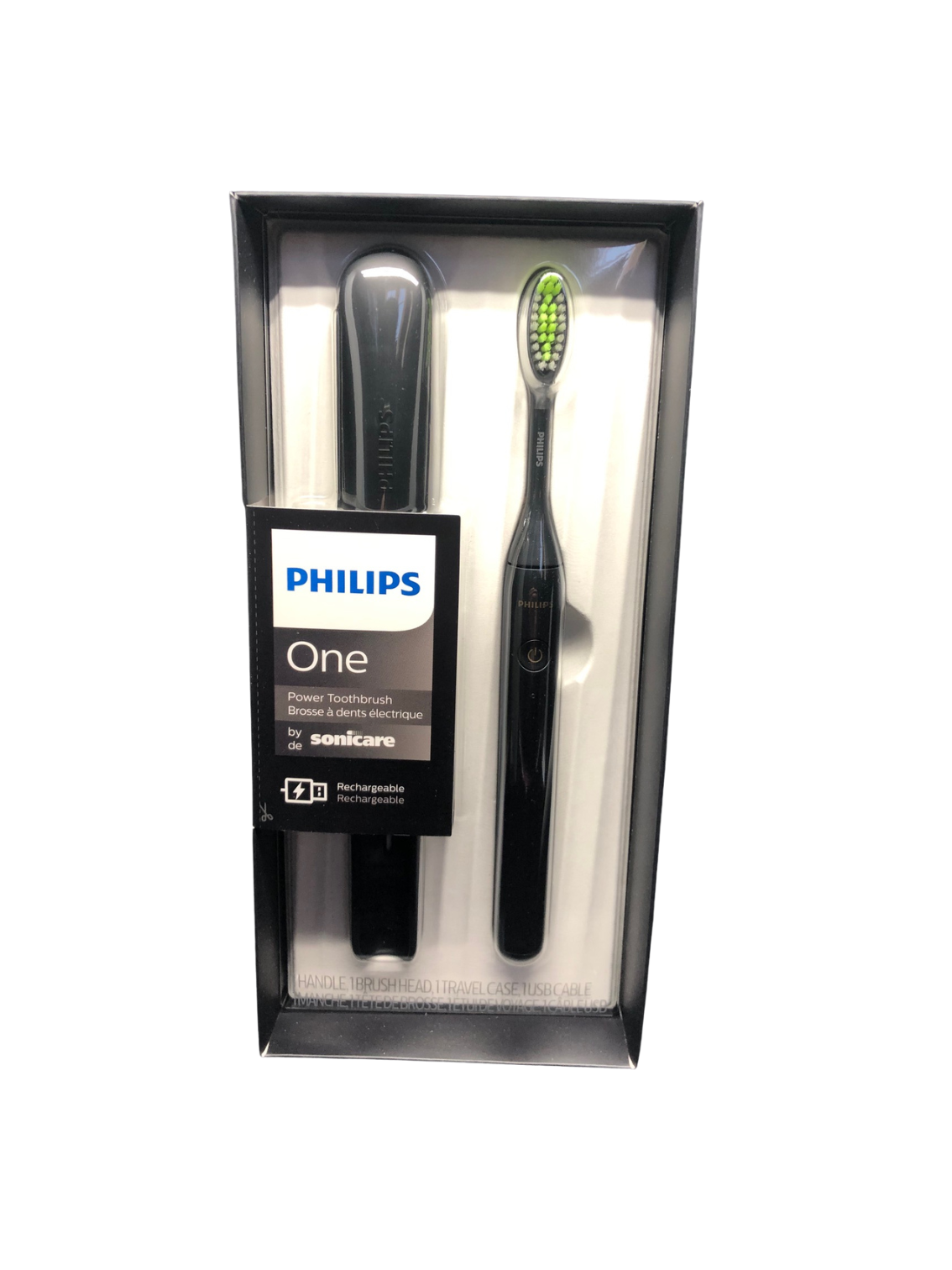 Philips One by Sonicare Rechargeable Toothbrush, Shadow Black