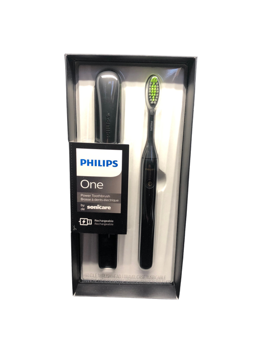 Philips One by Sonicare Rechargeable Toothbrush, Shadow Black