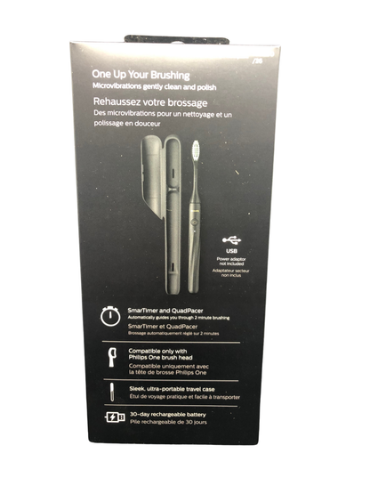 Philips One by Sonicare Rechargeable Toothbrush, Shadow Black