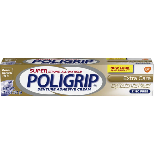 Super POLIGRIP Denture Adhesive Cream Ultra Care 62g