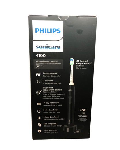 Philips Sonicare 4100 Series Sonic Electric Toothbrush Black